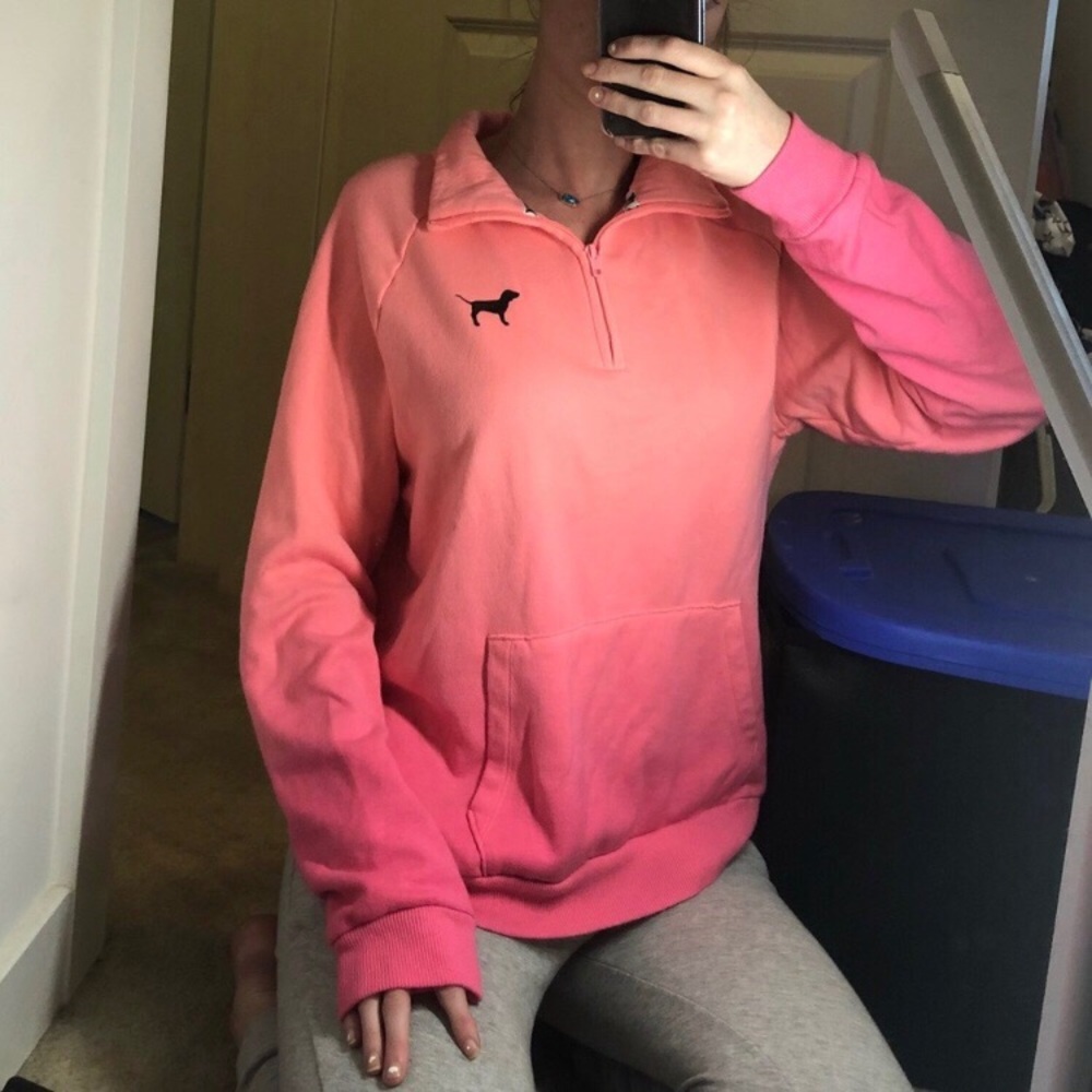 PINK Ombré ZipUp Sweatshirt